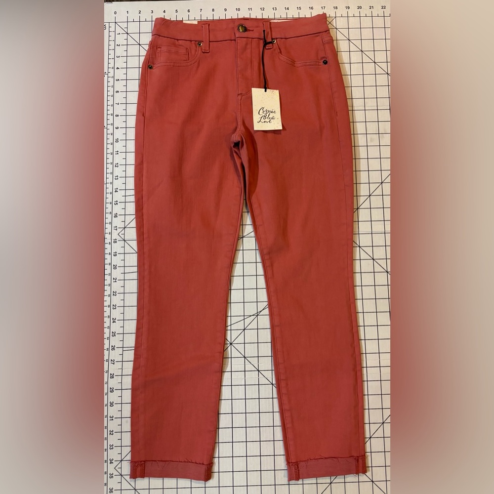 NWT Cosmic Blue Love by Pistola Women’s Size 27 Red Rock Ankle Cropped Pants